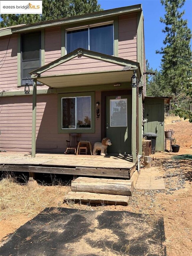 View of front of property with a deck