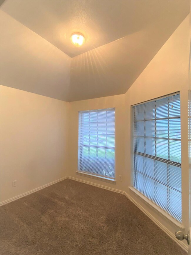 Bonus room with carpet floors and lofted ceiling