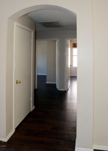 Hallway with new flooring