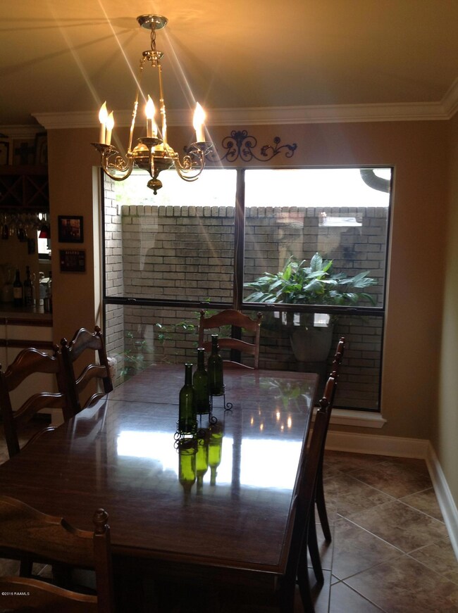 Dining room w/ view of window