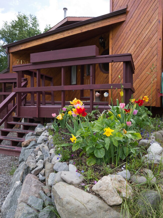 Front Entry Rockery filled with color