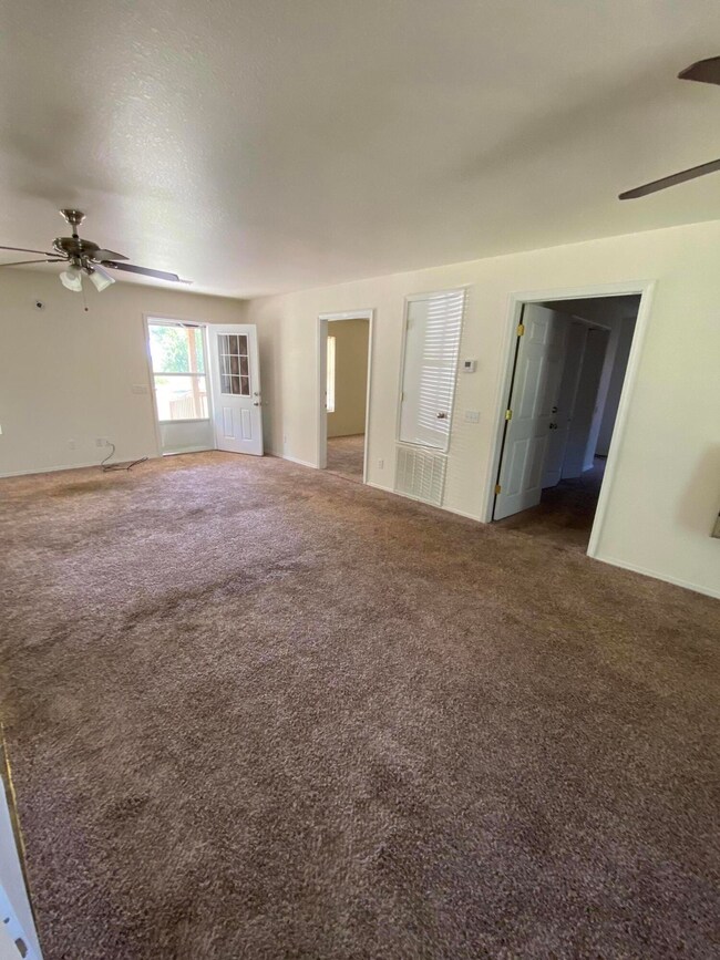 View of living room and dining room