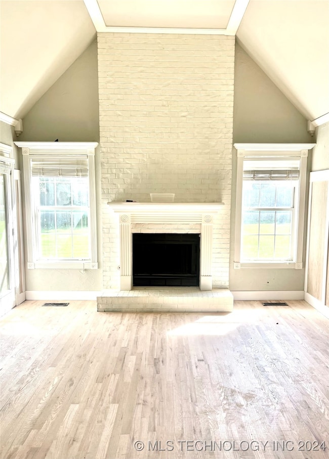 Vaulted living room