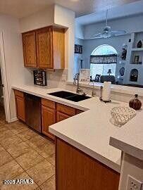 quartz counters black sink
