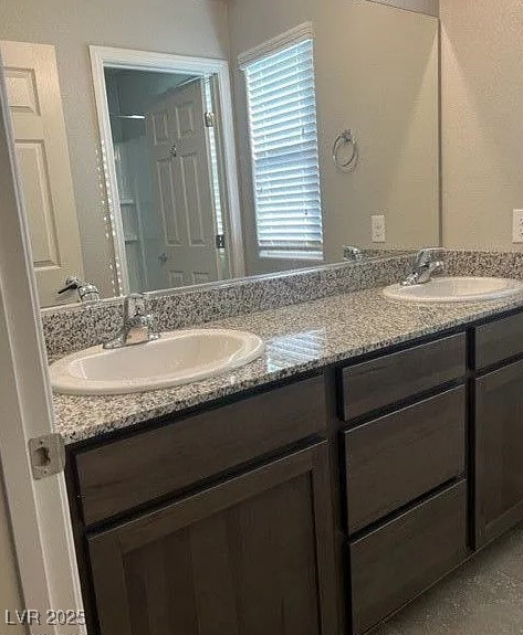 Full bathroom featuring double vanity