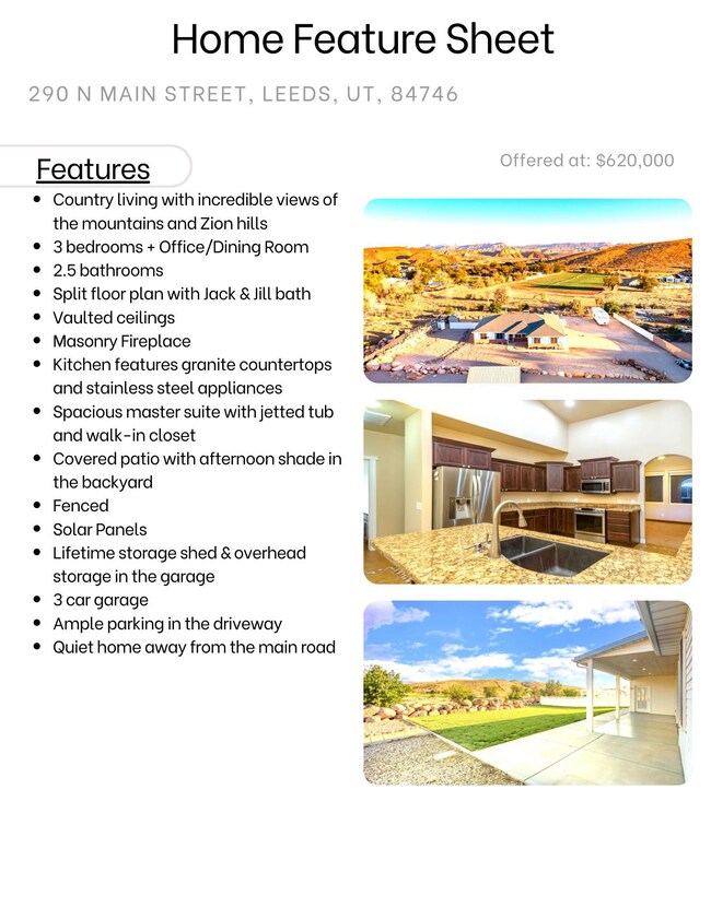 Home Feature Sheet