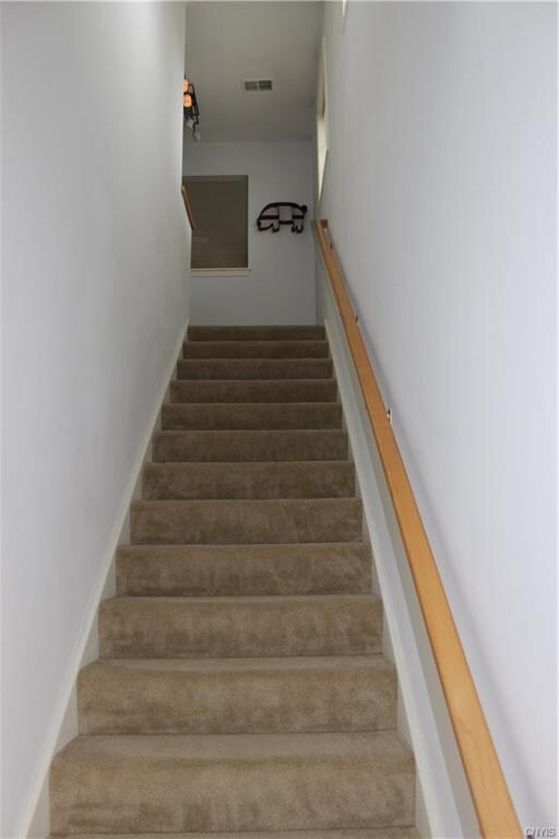 Entry stairs leading up to main living area