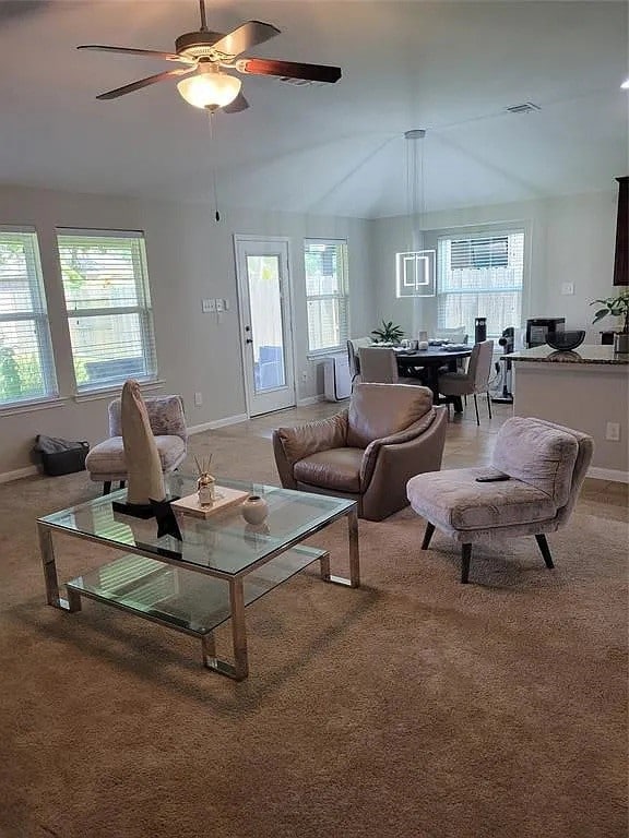 Open plan with large windows and natural light