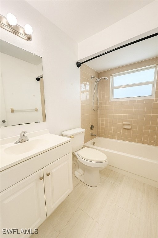 Bathroom with shower combination and vanity