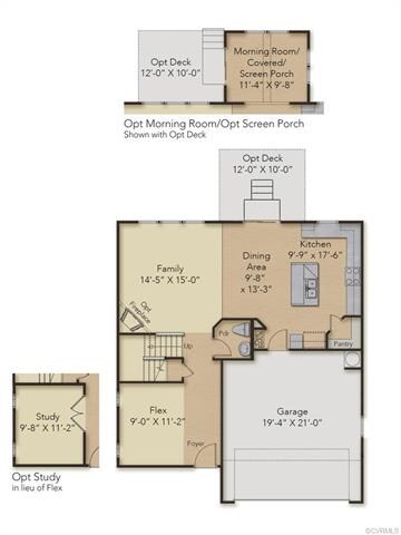 FIRST FLOOR - This home includes the study with fr