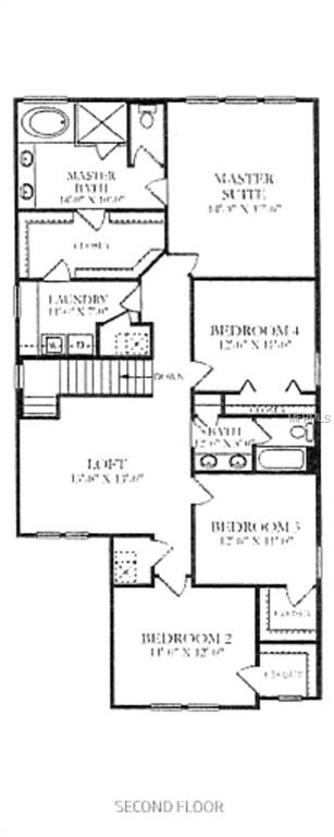 SECOND FLOOR PLAN (REVERSED)