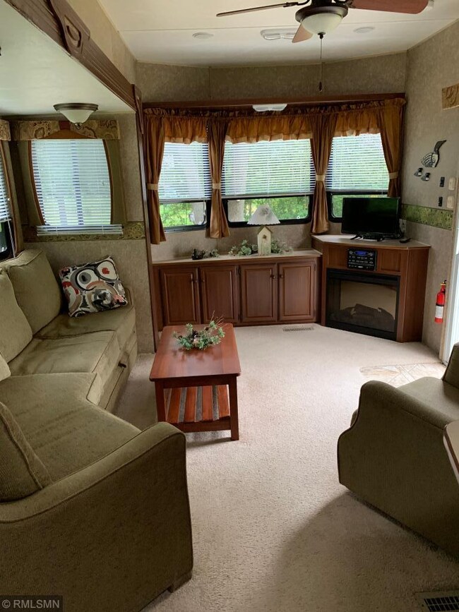 Spacious inside with two slide outs, complete with