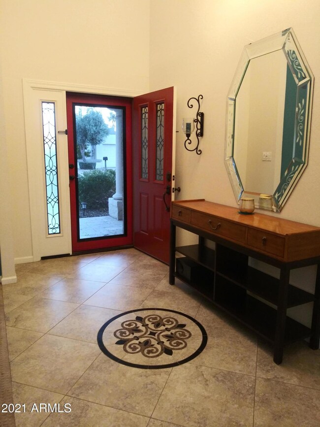 Red front door & security door