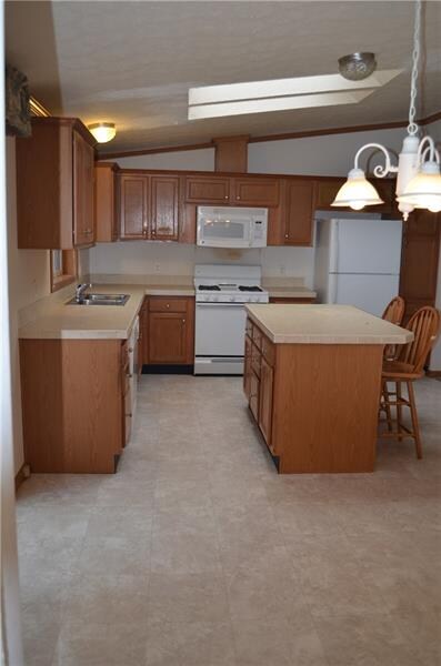 ample counters and cabinets and skylights for natu