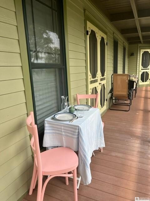 Enjoy dining on your own private section of the po