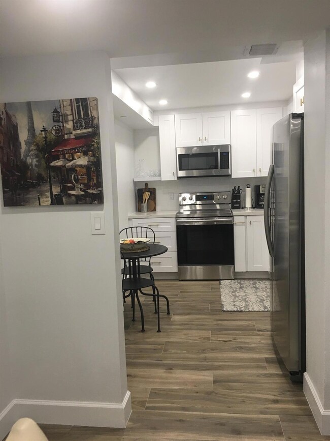 Remodeled kitchen and check out the floors.