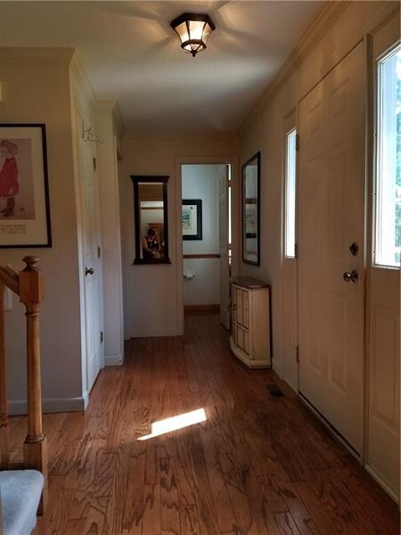 Entry & hallways with hardwood floor. First floor 