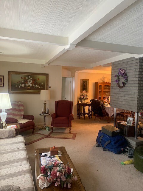View from the front entry towards the Dining Room.