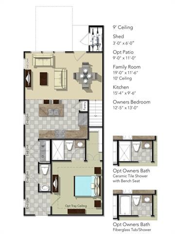 FIRST FLOOR -  This home includes the rear patio.