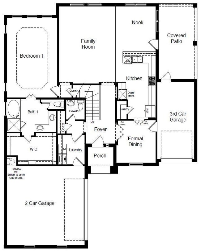 D.R. Horton's Bullard floorplan, 1st floor