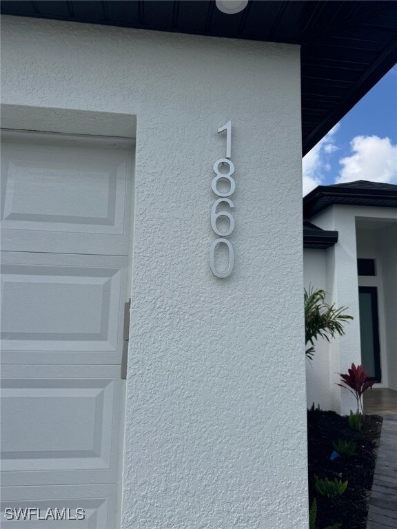 Details with stucco siding