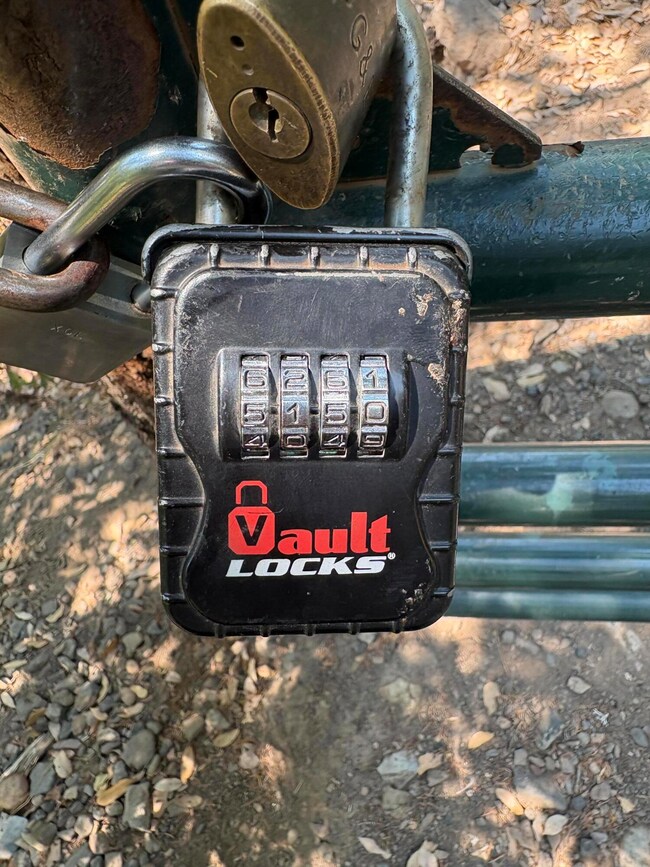 Lockbox at private gate
