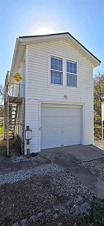 single car garage with living area above