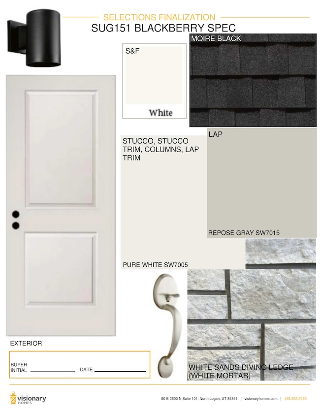 These will be the exterior finishes of the home.