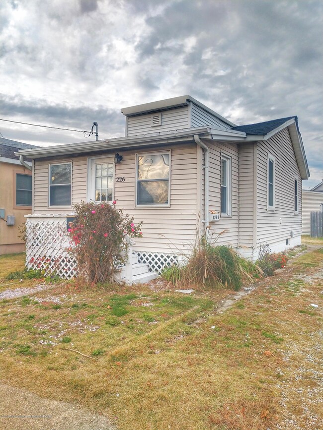 front right of house