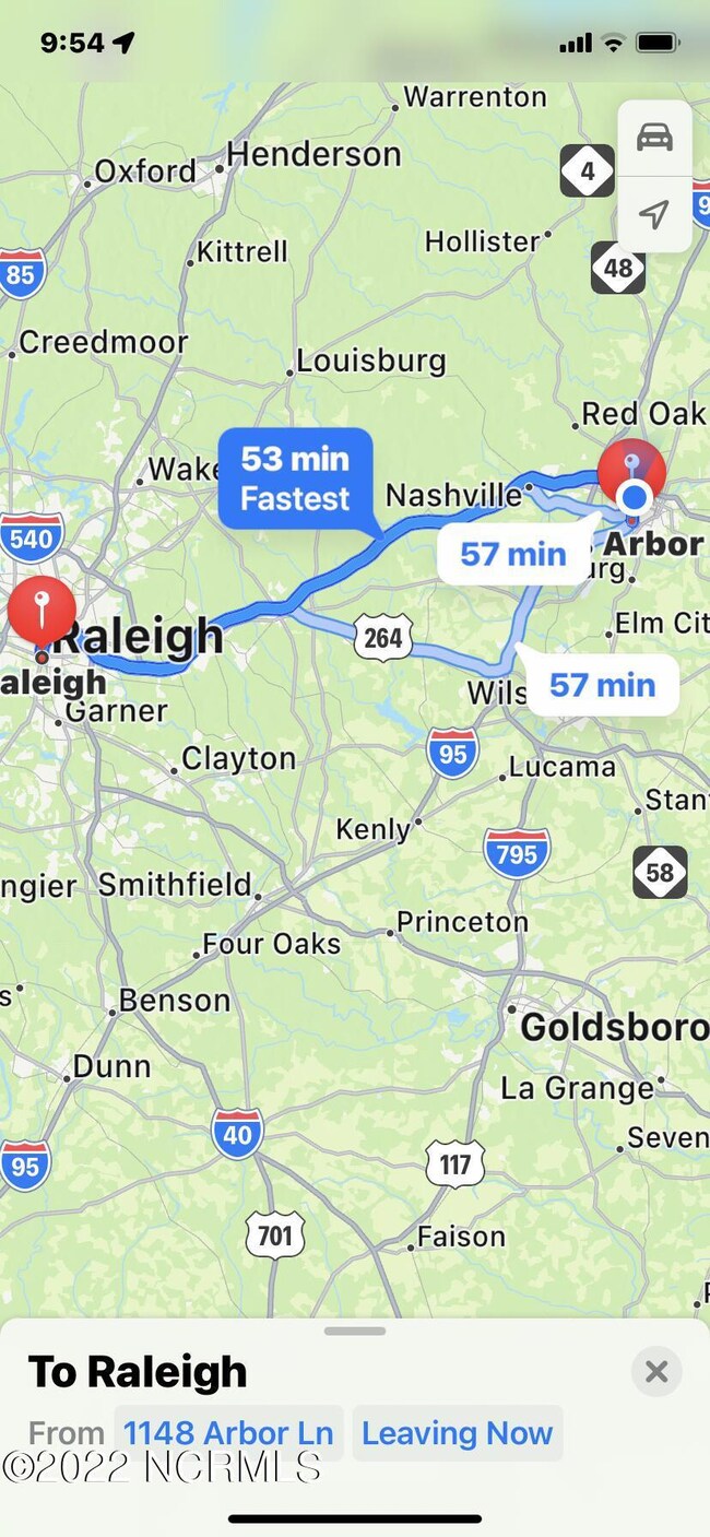1148 Arbor Ln to Raleigh