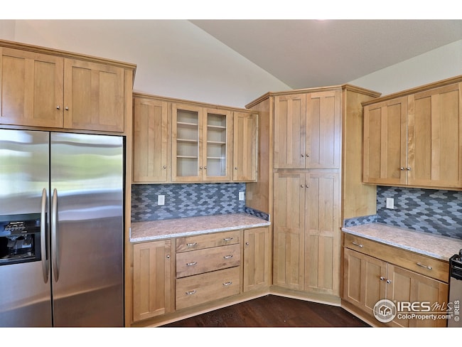 Side by side refrigerator with countertop work space