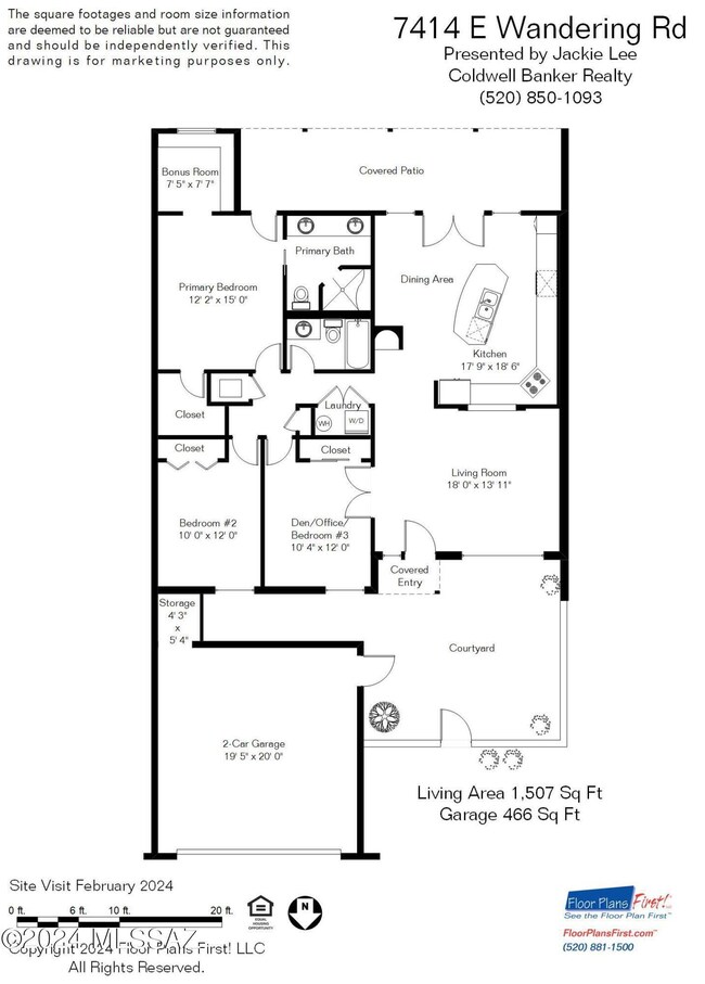 Floor Plan - 7414 E Wandering Rd
