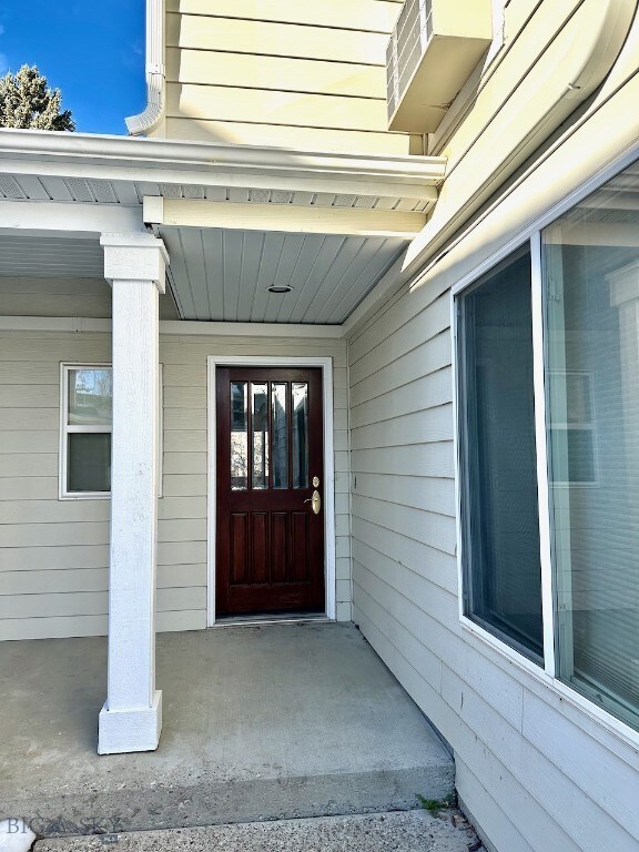 Covered front porch entry