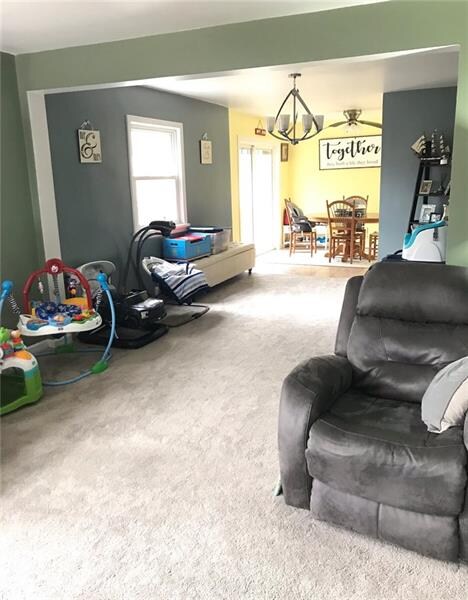 There is an open flow from the living room through