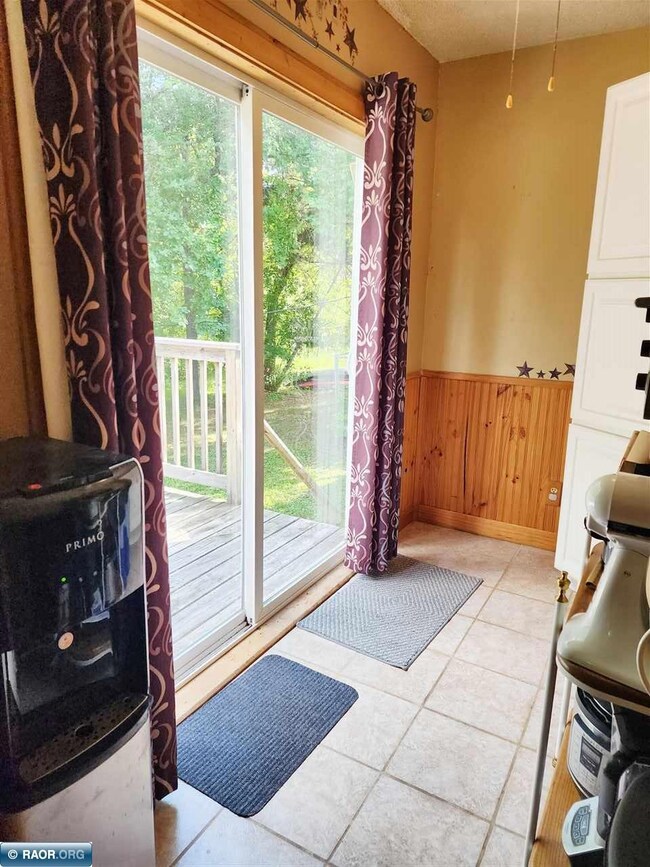 Pantry area with access to deck