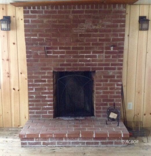 Wood burning fireplace!