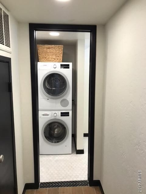 Turney stack washer and dryer stay with