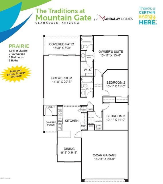 The Traditions Prairie Floorplan for MLS