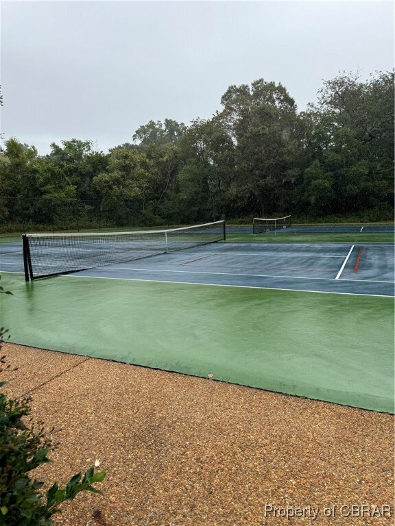 View of tennis court