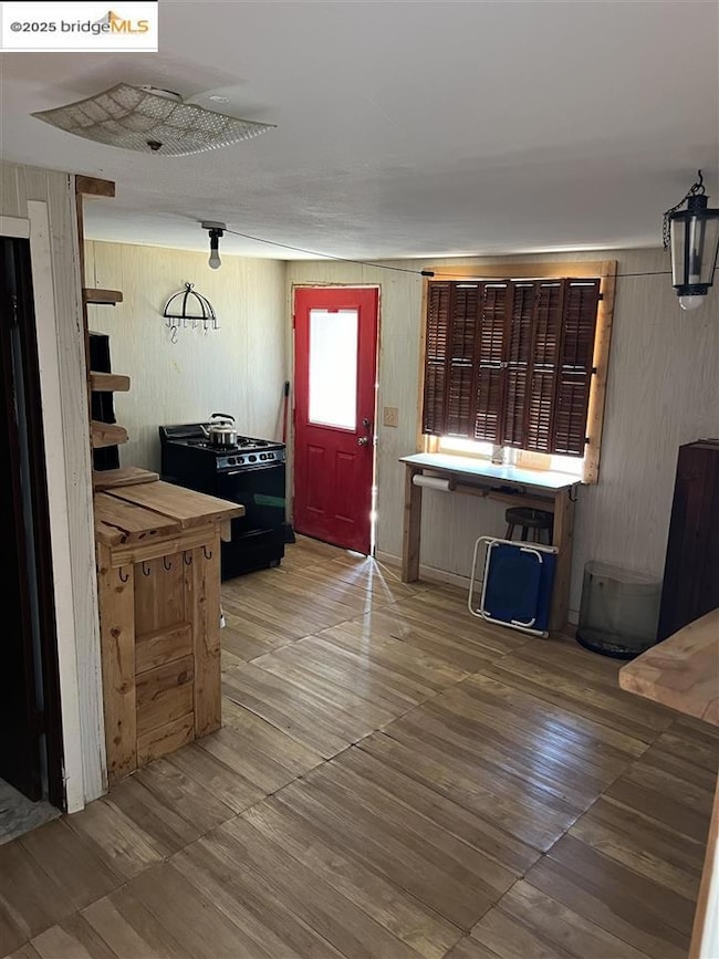Foyer featuring hardwood / wood-style flooring