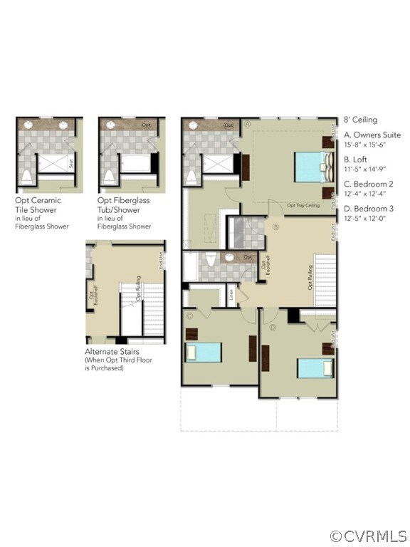 SECOND FLOOR - This home includes the 6' ceramic t