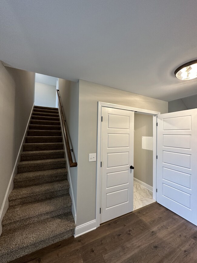 Staircase and laundry room