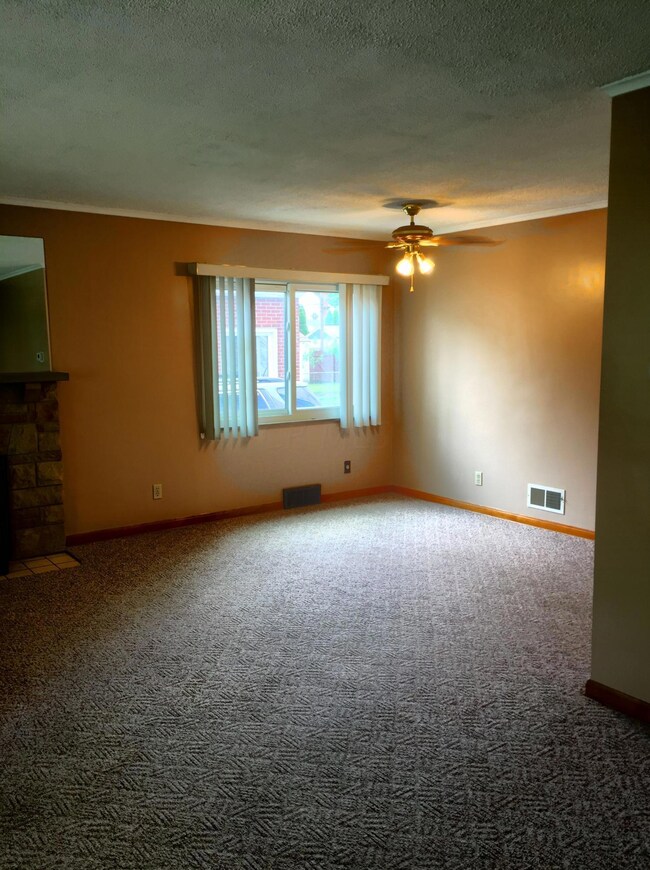 Dining area is open to living room