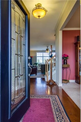 Front entrance of home into foyer