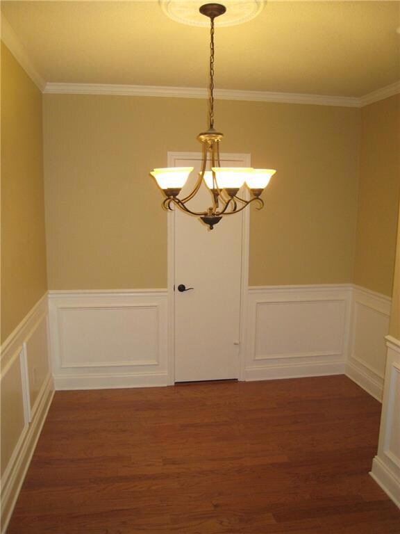 Dining room with wainscoting details