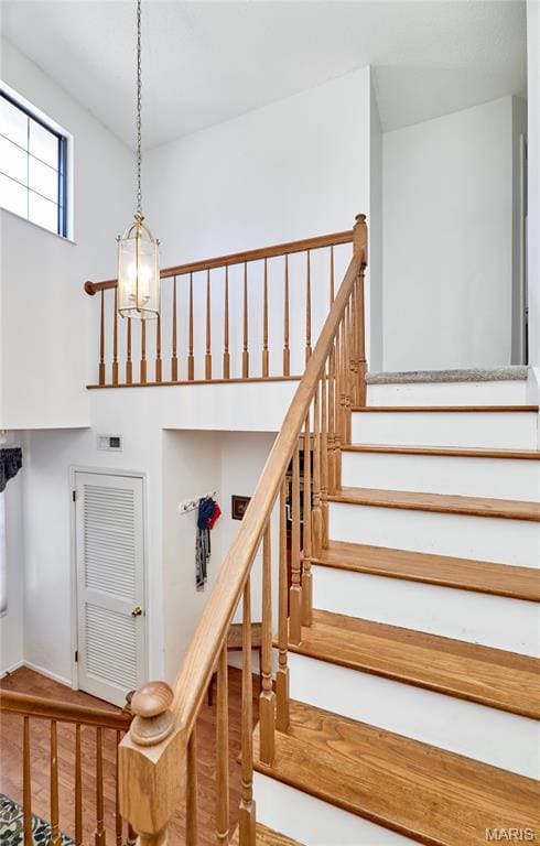 Stairs leading to upper level rooms