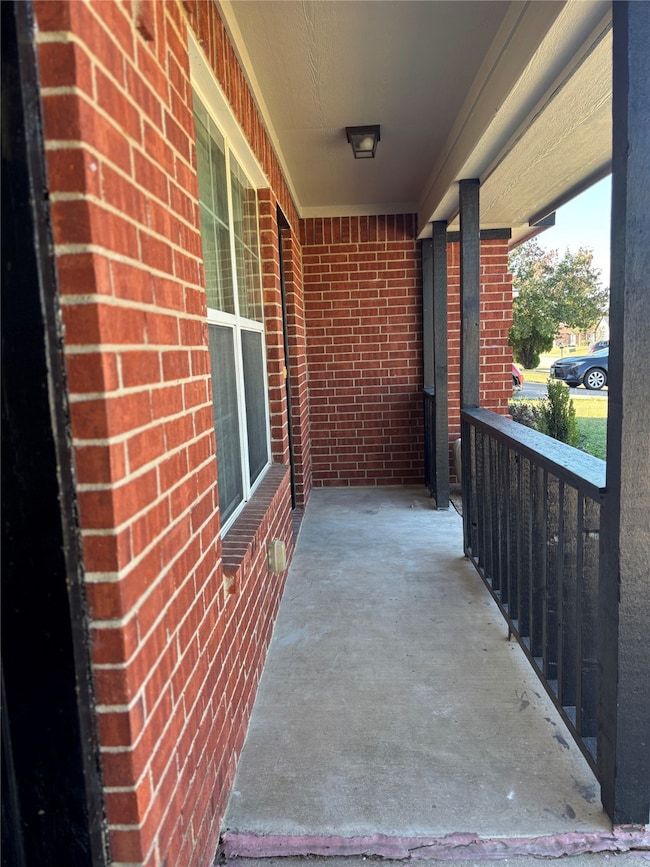 View of covered porch