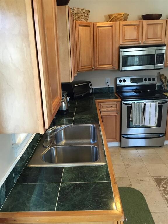 ample counter space for cleaning and...