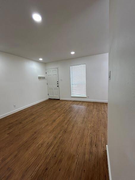 Unfurnished room featuring recessed lighting and 