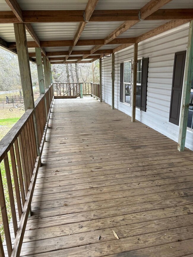 View of wooden terrace